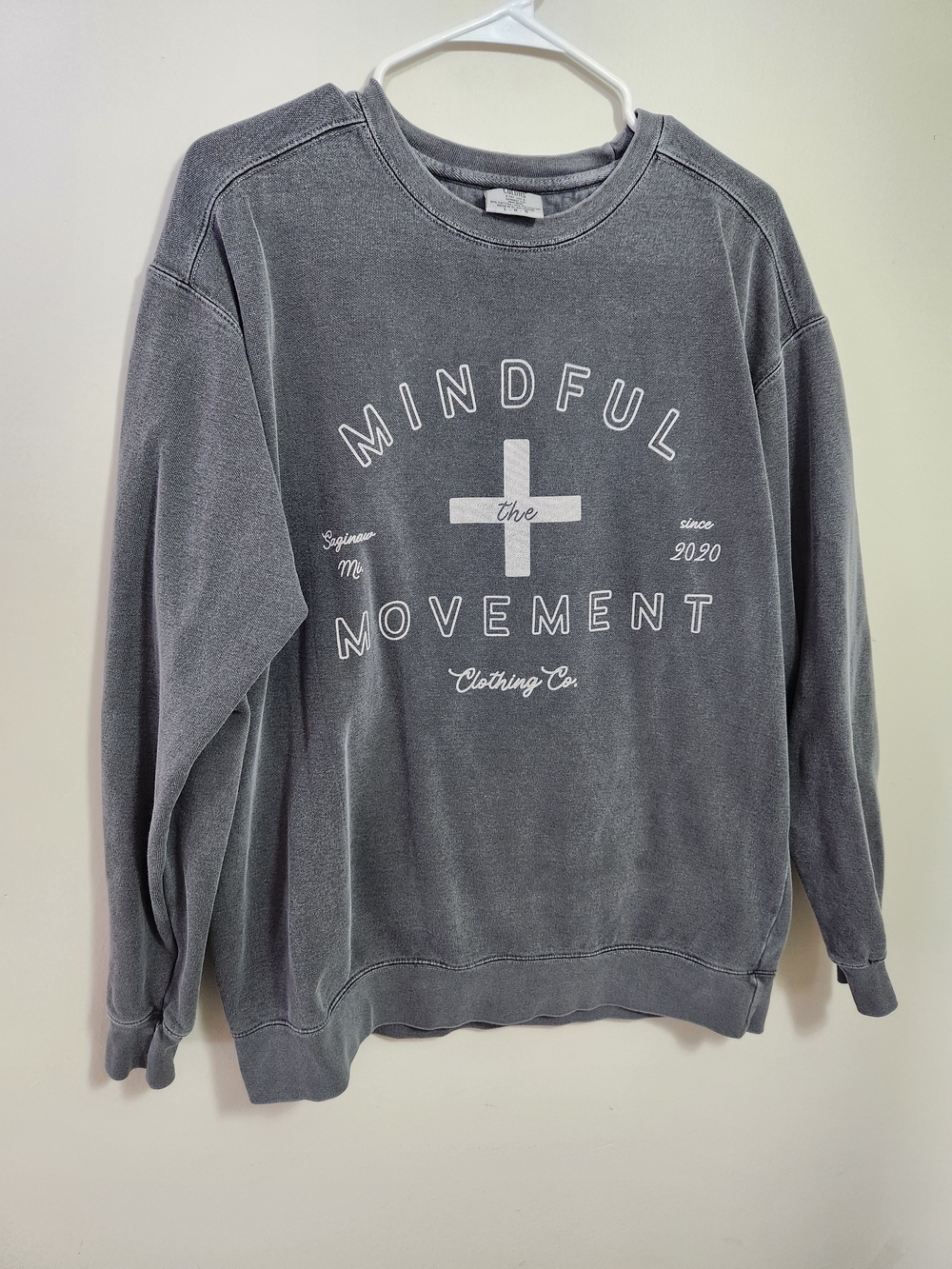 Comfort Colors Gray Mindful Movement Crewneck Sweatshirt